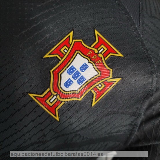 Nuevo Tailandia Especial Jugadores Camiseta Portugal 2024 Gris Negro Baratas